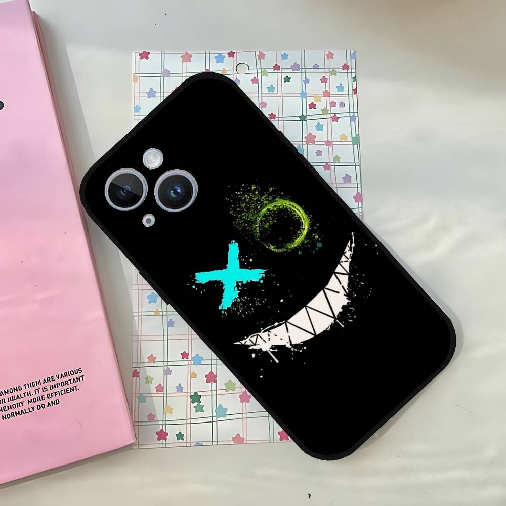 D-Devils-faces-S Phone Case For IPhone 1716 15 14 13 Pro Max 11 12 Mini X Xs XR Black Silicone Cover