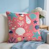 Starfish Conch Cushion Cover Short Plush Soft DoubleSided Printing Pillow Case Cozy Sofa Bedroom Home Decor Gift
