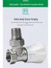 All-Copper Right-Angle Thermostatic Valve for Household Radiators, with 4/6 Points, 1-Inch Threads, and Manual Temperature Control