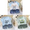 Sommer Cartoon Hoodie und Shorts Set für Kinder aus weicher Baumwolle