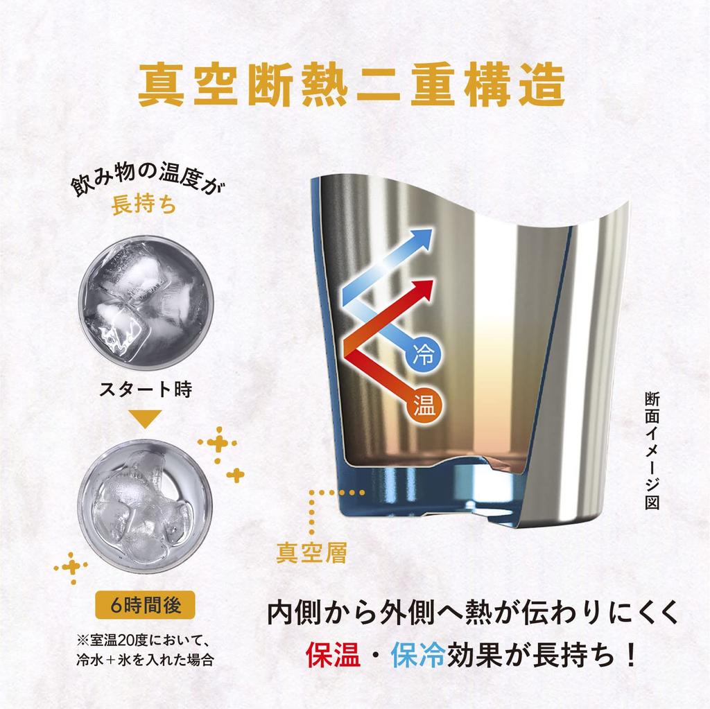 Atlas Pair of 250ml Stainless Steel Tumblers with Vacuum Insulation and Smooth Perfect for and Other Drinks ASTN-250MT2P Mouth, Beer, Highballs,