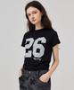 KITTY POTTERY 26 Number Crop Short Sleeve T-Shirt Black