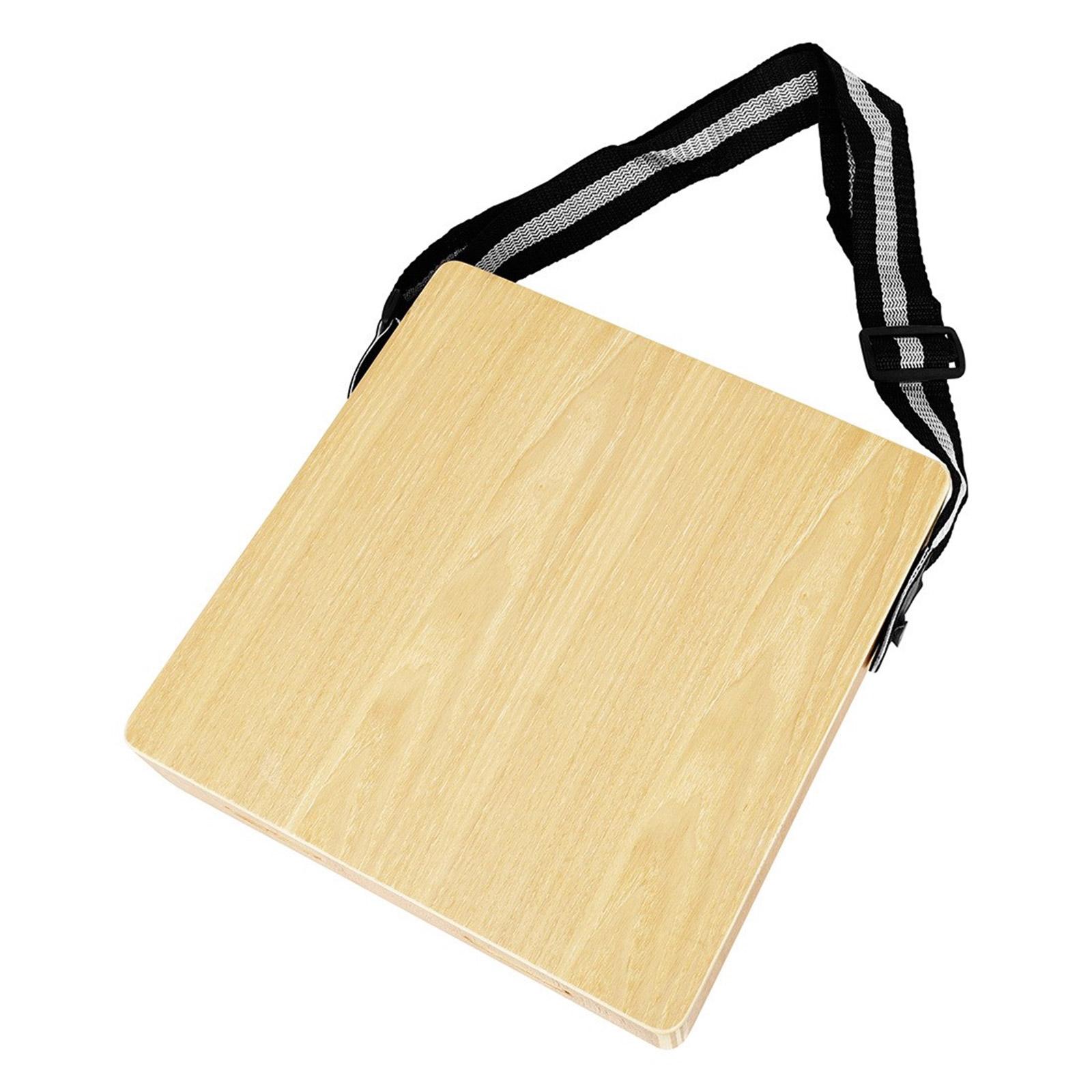 Musical Instrument Cajon Box Drum Basic Box Drum Wood Percussion Box Flat Hand Drum Travel Cajon Box Drum with Strings 1