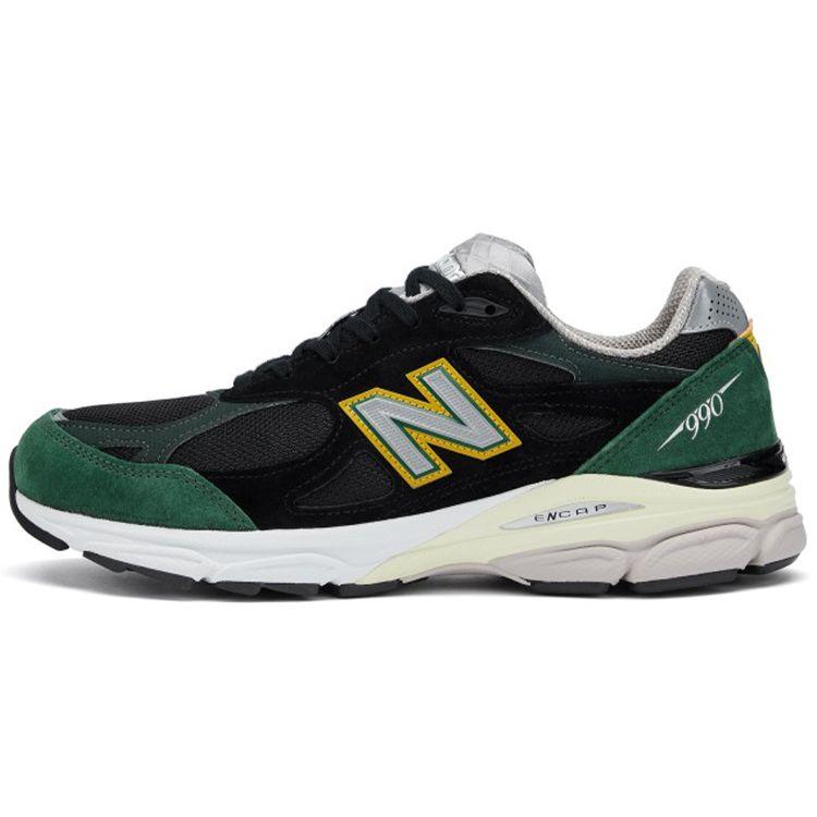 New Balance 990v3 Made In USA Черные зеленые мужские кроссовки M990CP3 40.5