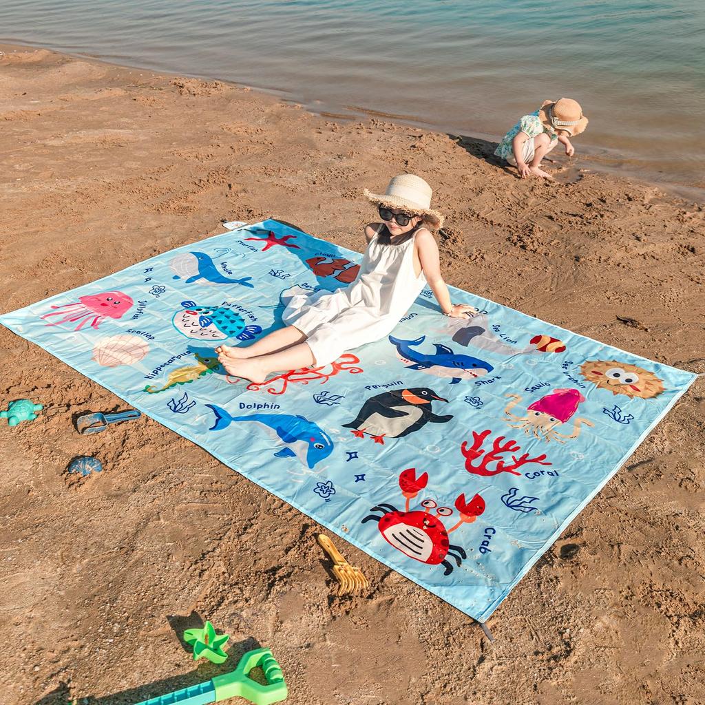 Leisure Beach Outdoor Lightweight Picnic Pegs No Storage Bag For or 3 Ground Tent Cherry Blossom Mountain Climbing Life Sheet, Sand-Proof, Waterproof,