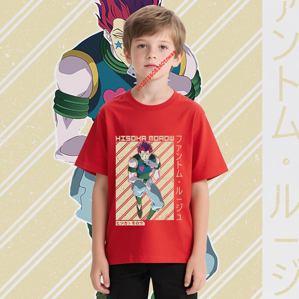Hunter x Hunter Hisoka Morow 1 Anime Print Cotton T Shirt for Boys Kids Short Sleeve Tee Soft Comfortable Daily Casual Wear