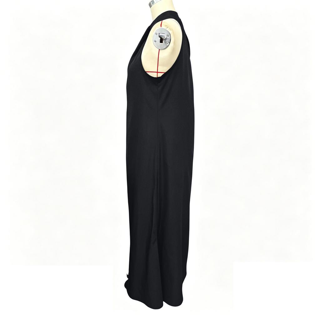 Women Summer Beach Casual Off Shoulder Sleeveless Cross Style Maxi Dress Lightweight Loose Fit Long Dress for Outdoor