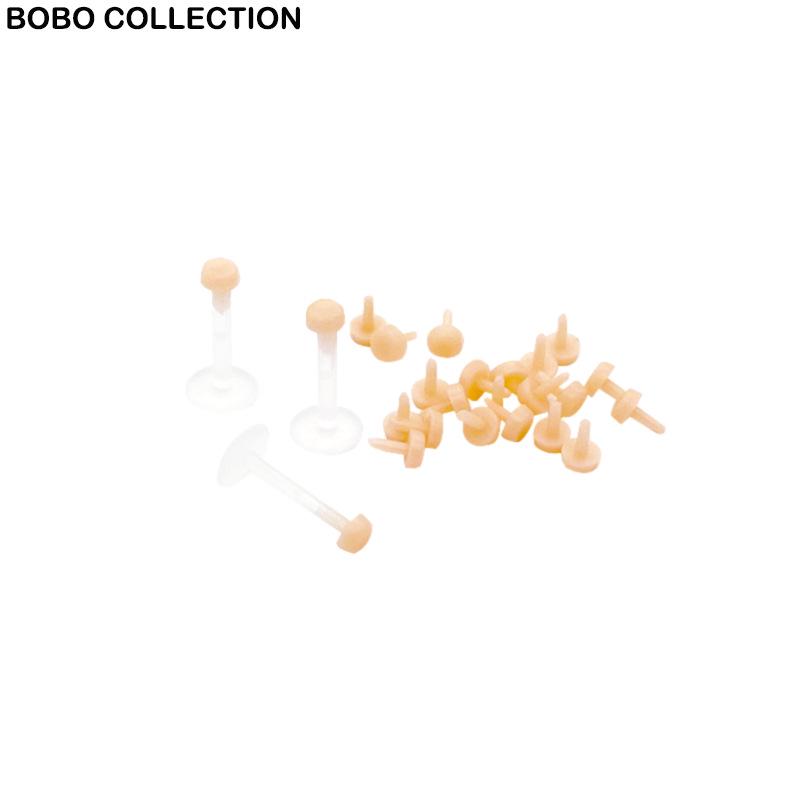 

Прозрачный акриловый Т-образный пирсинг для носа и губы телесного цвета 1.2*8