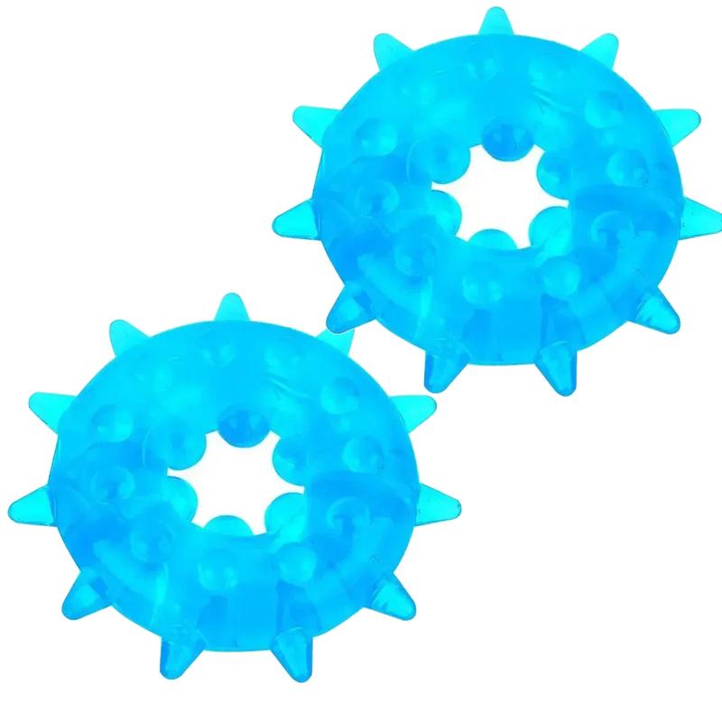 Male Cockring TPE Soft Time-delay Ring Snowflake Shape Masturbator Flexible TPE Erection Ring Adults Sex Toy for Men Lock Ring