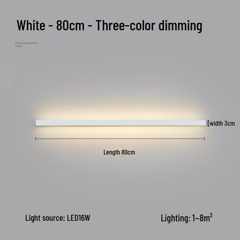 Minimalist Modern Long Strip Wall Lamp for Bedroom, Living Room, or Sofa Side