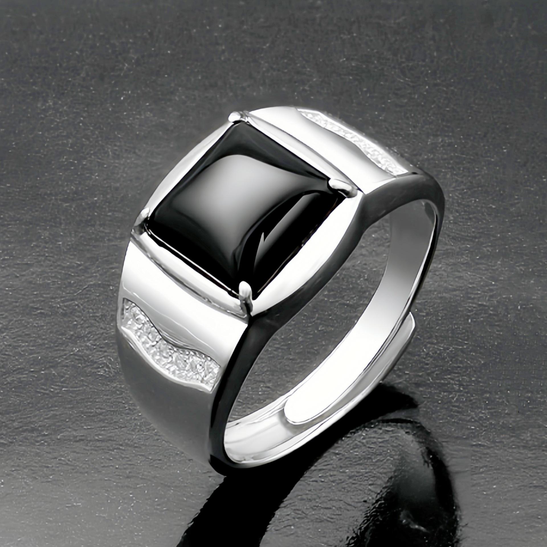 

New 925 Sterling Silver Men Ring Adjustable Simplicity Fashion Exquisite Student Girlfriend Jewelry Accessories Wedding Party resizable