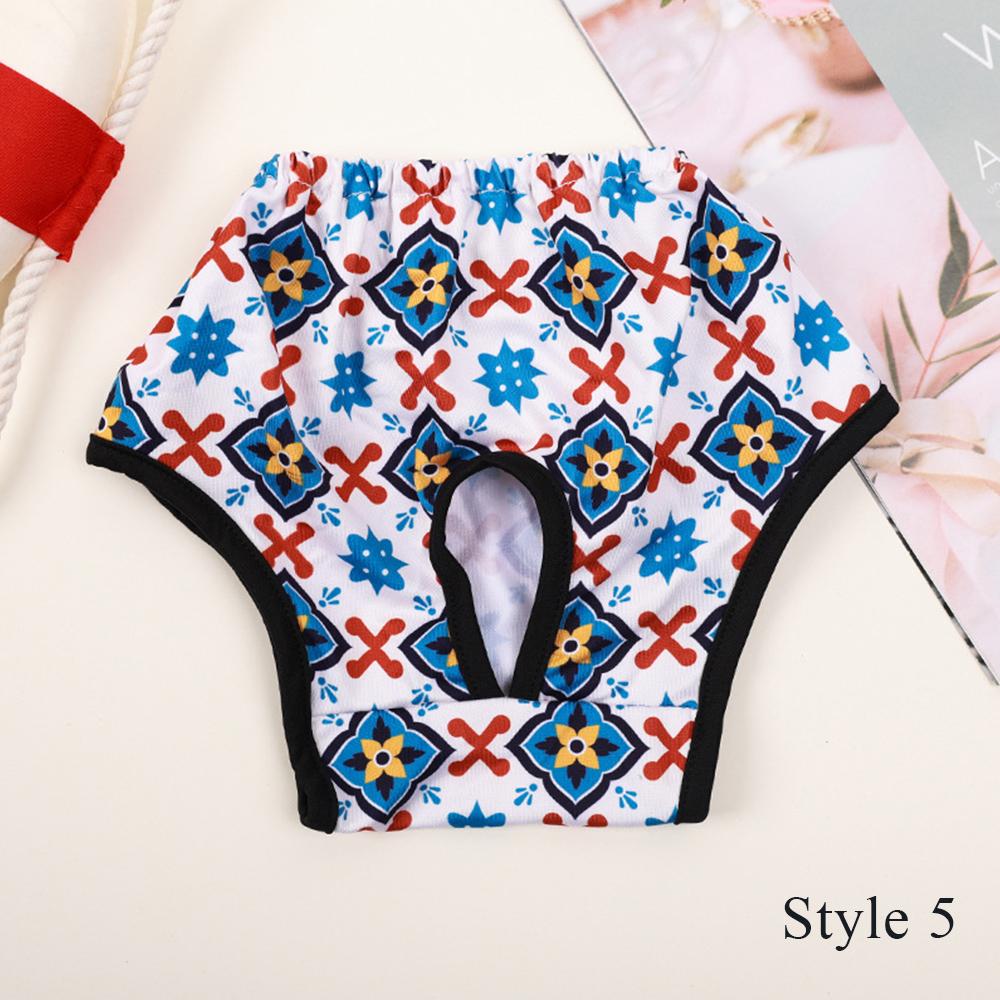 Physiologische Hosen für Haustiere, saugfähige Hundewindeln, Muster, Haustierunterwäsche, atmungsaktiv, wiederverwendbare Hundekleidung, Elastizitätshosen für Welpen