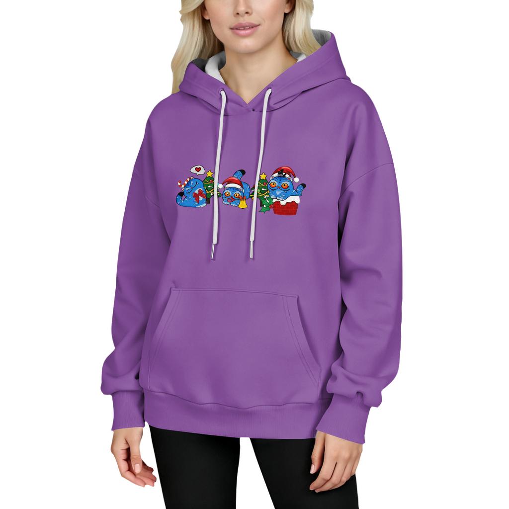 Women's Fashion Long-Sleeve Pullover Hoodie with Fun Movie-Inspired Prints