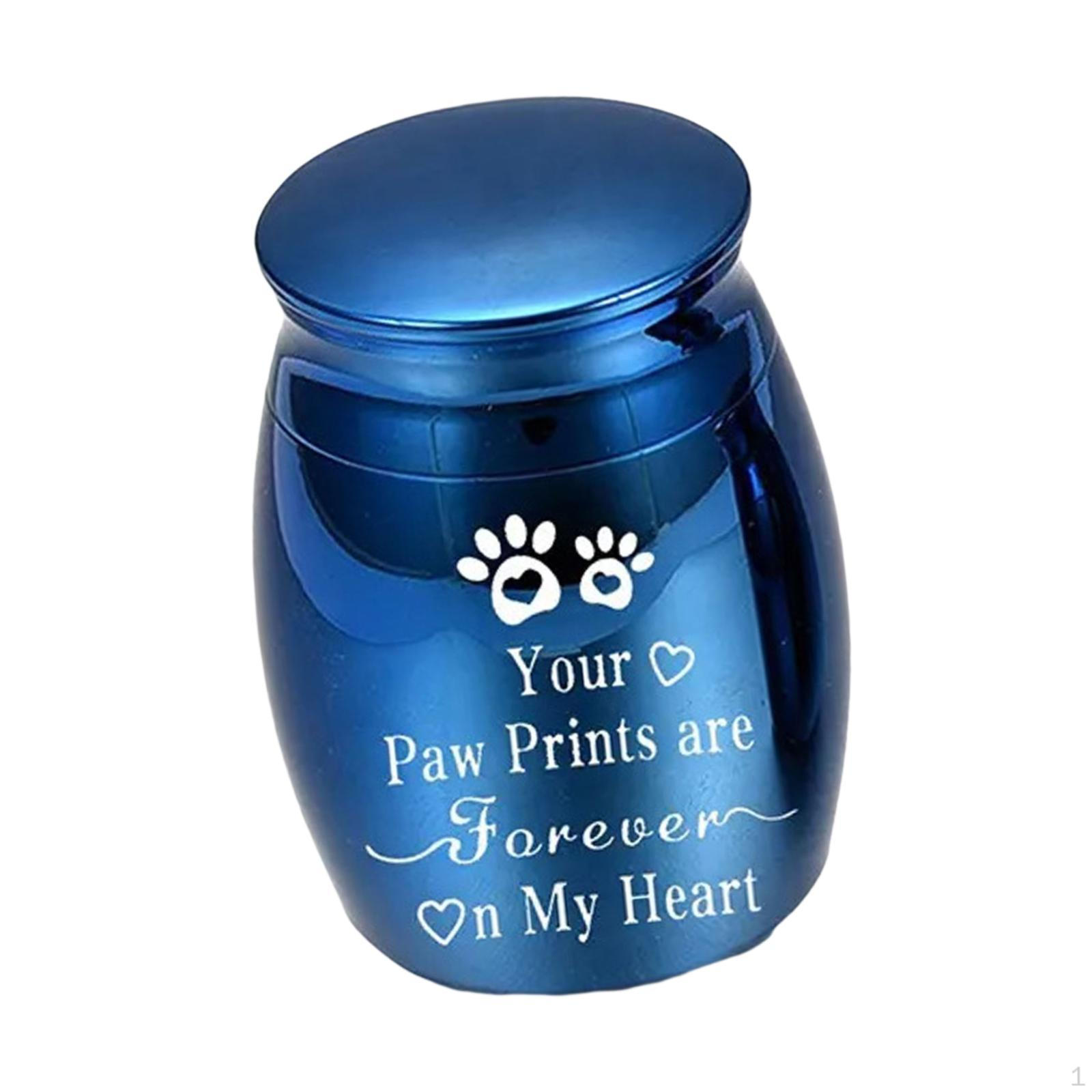 

for Pets, Small Dog Cubes Ash Containers, Waterproof, Sealed Lid, Holder Dogs And Cats, синій