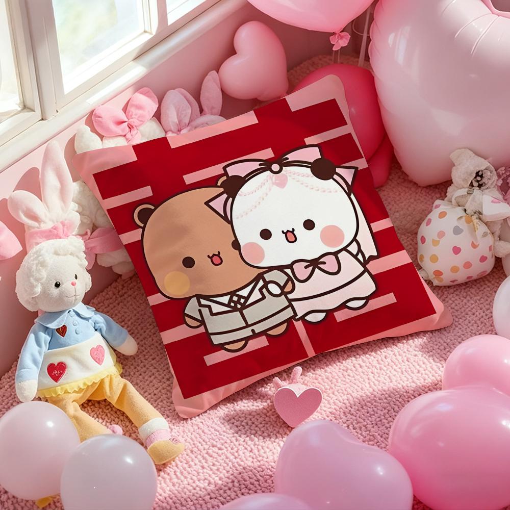 Panda Bubu And Dudu Cushion Cover Pattern Printed Pillowcase for Living Room Sofa Cushion Cover & Bedroom Decor