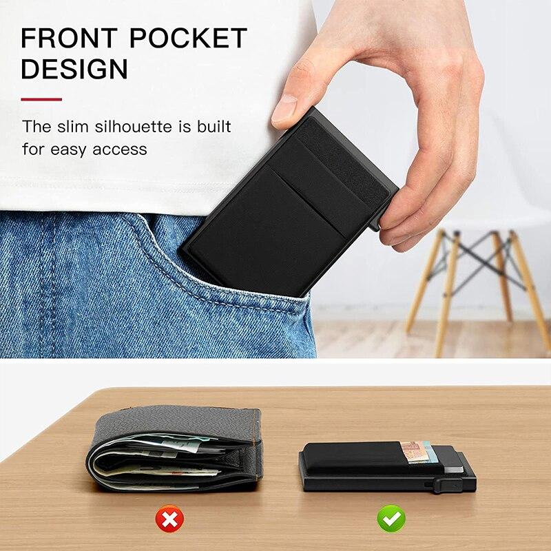 1PC Credit Card Holder Men Thin Slim Mini Minimalist Wallets Luxury Metal Bank ID Cardholer Case Wallet for Men Choice