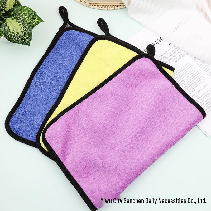 30x40 Double-Sided Plush Car Wash Towel - High-Density, Water-Absorbent, Super Soft Coral Fleece Cleaning Cloth 30x40 cm