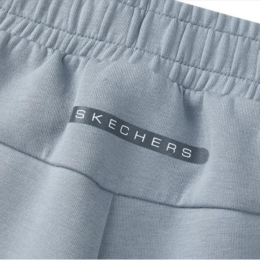 Skechers Solid Color Comfortable Straight Leg Knitted Casual Pants Women Bottoms Wind-Grey P423W097-02N6