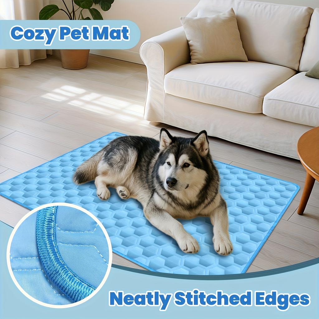Summer Pet Ice Mat Cat Cooling Ice Mat Dog Pad Breathable Cat Cool Mat Portable & Washable Pet Cooling Blanket For Kennel/Sofa