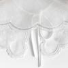 Elegant White Embroidered Flower Detachable Collar for Women Fashionable Sequins Embellished Mesh Shawl Wrap Capelet