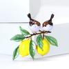 Cartoon Style Lemon Bird Alloy Safety Badge Pin Spring Summer Fashion Unisex Brooch Decorative Scarf Clip Bag Charm