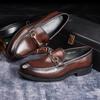 Handmade Men's Casual Leather Shoes New Style Slip-On Low Heel Business Cowhide First Layer Comfortable Men's Footwear