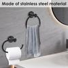 Towel Ring Hook Toilet Paper Holder Bathroom Wall Mounted Stainless Steel Rotated Roundness Hardware Accessories