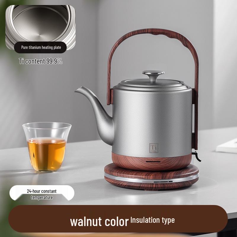 Large Capacity Pure Titanium Electric Kettle with Auto Power-Off and Insulation for Tea Brewing