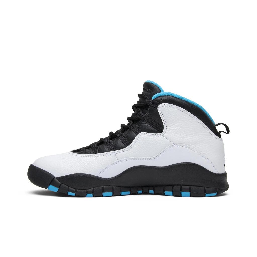 Air Jordan 10 Retro 'Powder Blue' 2014 (Unisex) White / Dk Powder Blue-Black Vintage Basketball Shoes 310805 106