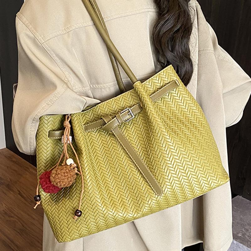 Retro Tragetasche, Unterarmtasche mit großem Fassungsvermögen, Hoher Erscheinungsgrad, Ein-Schulter-Tasche, Modische Pendler-Großtasche
