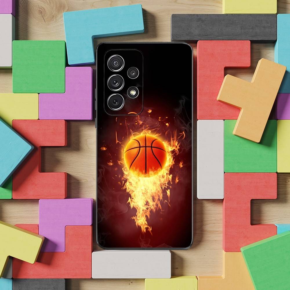 Sports Equipment Basketball Case For Samsung S22,S25,S20,S10,Plus,Ultra,S24,S23,FE,S21,S9,Lite,Soft Silicone Black