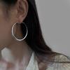 Trend Plain Circle Circle Earrings Ins Style Simple Retro Personalized Earrings Fashion Versatile Temperament Earrings Women