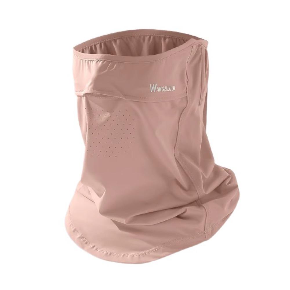 

UV Protection Sunscreen Face Mask Ear Hanging Sun Protection Face Towel Riding Mask Gardening рожевий