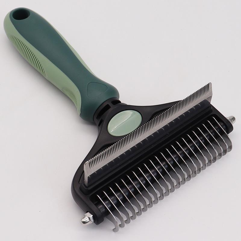 Dual-Headed Dog De-Shedding & Detangling Comb Tool
