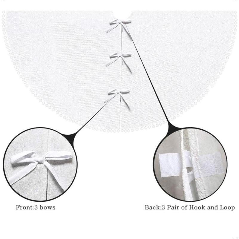 120cm Christmas Tree Skirt Holiday Decoration Christmas Tree Apron Stand Cover A0KF