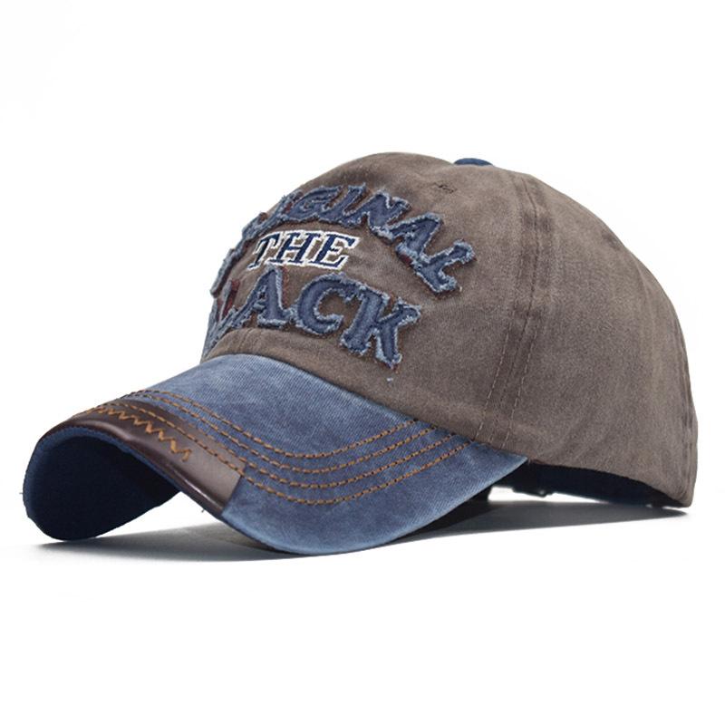 Hut Baseball Kappe Stickerei Buchstaben SCHWARZ Denim Spleißen Sommer Männlichen