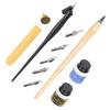 Wood Handle Students Calligraphy Pen Ink Writing Pen Nibs Calligraphy Tool Set for Beginners3#