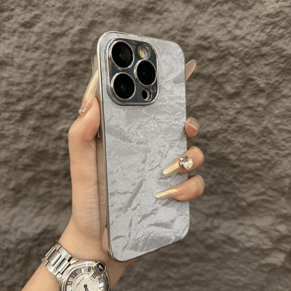 Luxury Aurora Snow Mountain Pattern Case For iPhone 17 Air 16 15 14 13 12 Pro Max 11 17Pro Plating Armor Camera Glass Capa Funda
