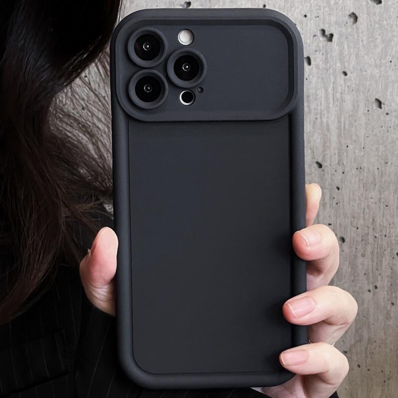 

Для iPhone 15 Pro Max 14 13 12 11 Роскошный однотонный чехол для телефона Противоударный чехол с большим окном Защитная мягкая задняя крышка из ТПУ