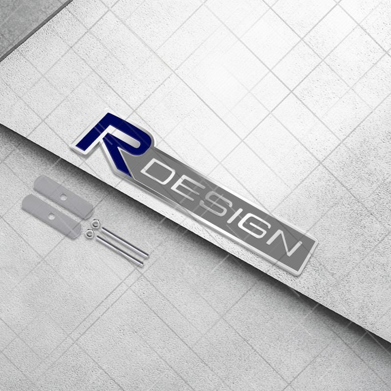 Metall 3D R Design Kühlergrill Logo Auto Styling Heckklappe Buchstaben Emblem Aufkleber für Volvo XC40 S80 S40 S60 XC60 XC90 XC70 V70 V60 S90