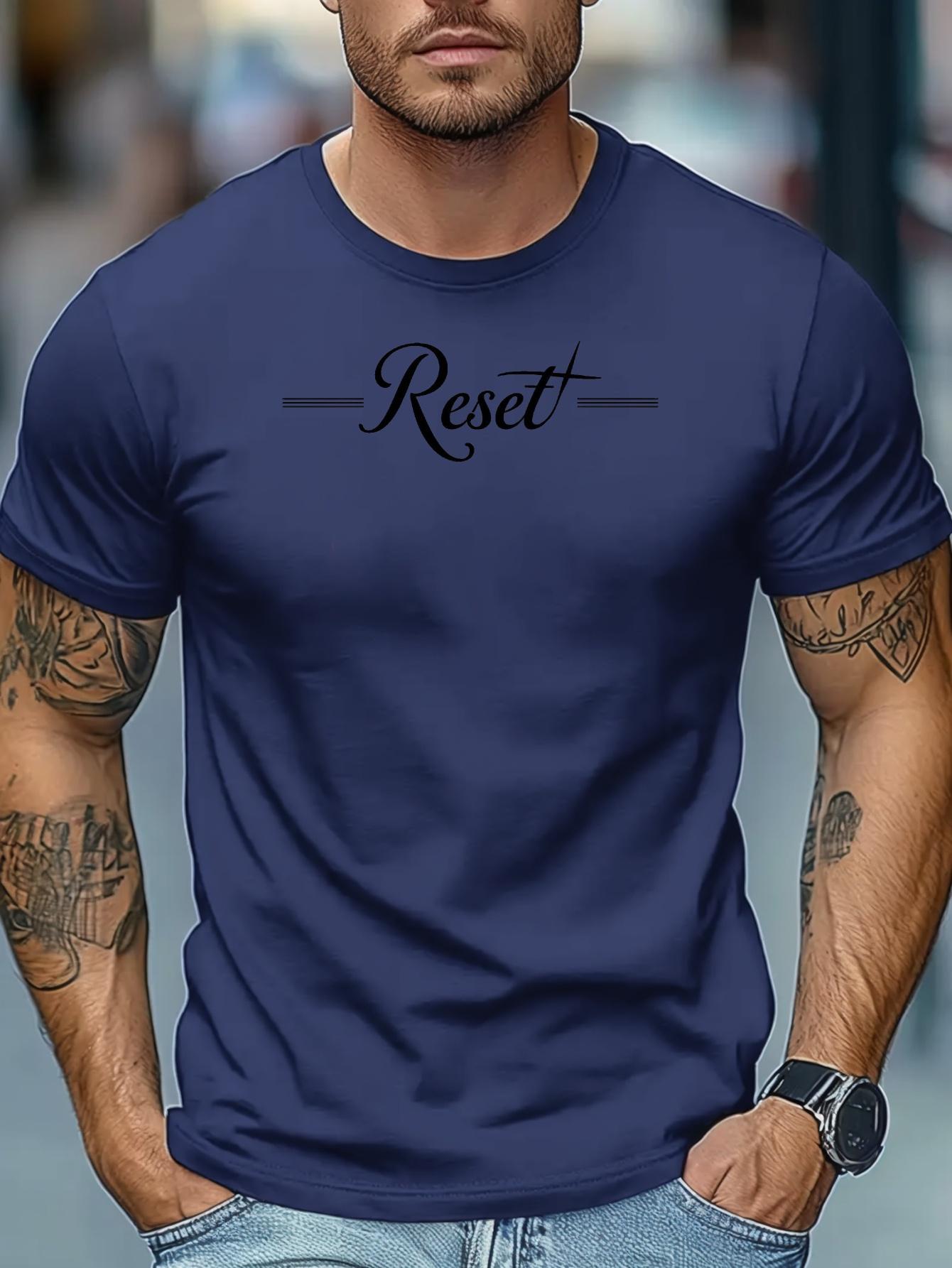 Cotton Blend T-shirt -  Reset  Graphic Print XXXL