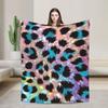 Leopard Texture Blanket Quality Soft  Throw Blanket Autumn Girls Boys Couch Chair Fluffy Bedspread