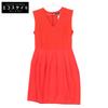 YOKOCHAN Red YCD-13SSC-020 Sleeveless Bi-color Dress Dress 38 RedUsed