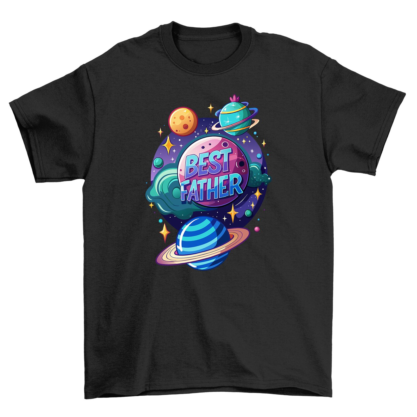 

Best Father in the Galaxy T-Shirt Mens Womens Tees Top - Out-of-This-Wo rld Father s Day Gift! Funny 2XL