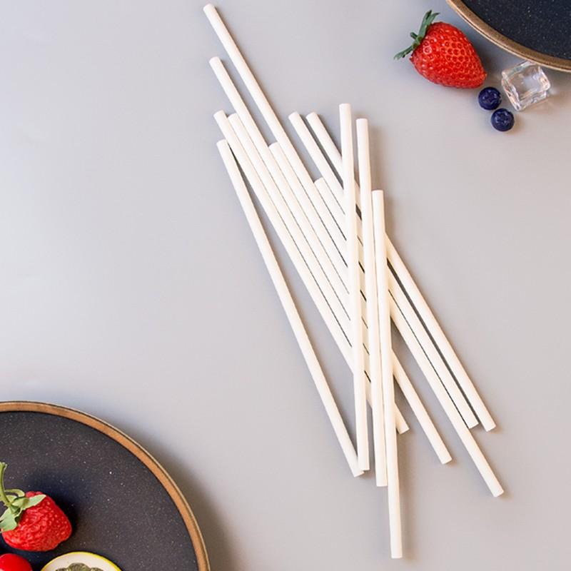 MENGTING Disposable Straws Individually Wrapped, Children's Paper Straws Food-Grade Biodegradable Straws, 200 Pieces 7893