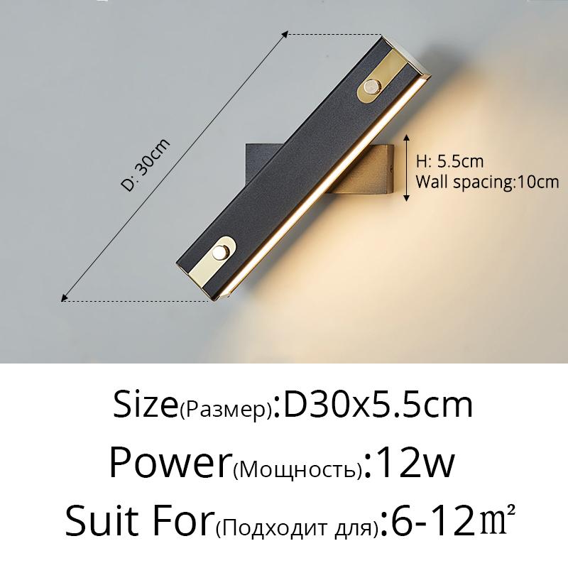 Moderní minimalistická LED nástěnná svítidla 350 stupňů nastavitelná otočná světla do podkroví ložnice nového domova interiérová dekorace osvětlení nástěnná svítidla