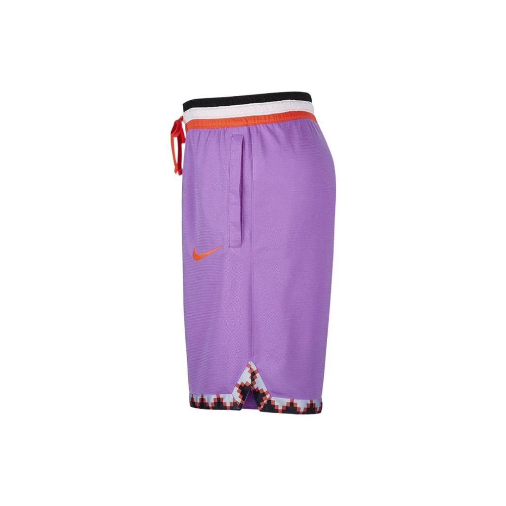 Nike Dri-Fit DNA Color Block Side Sports Basketball Pants Men Bottoms Purple AT3151-505