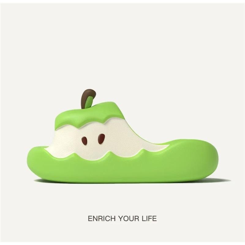 Original Small Apple Slippers Original Couple Summer Home Cute Thick Bottom Dormitory Sandals External Wear