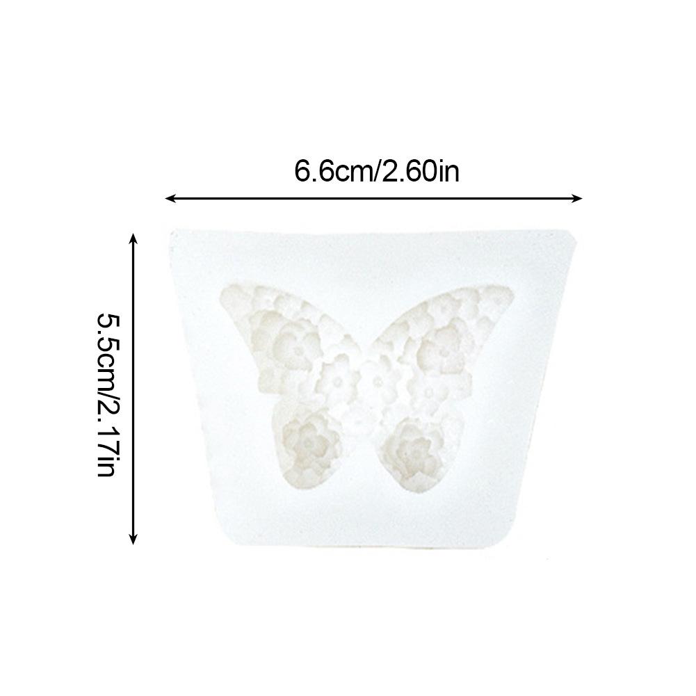 Butterfly Aromatherapy Gypsum Candle Rose Butterfly Chocolate Flip Sugar Cake Decoration Silicone Molds