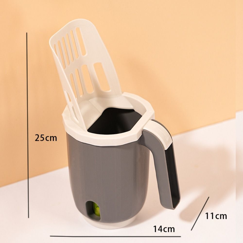 New Plastic Cat Litter Scoop with Bag Storage Slotted Scoop Litter Scoop Bin Pet Waste Collector for Litter Box Cleaning